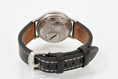 Lot 790 - Bulova Accutron Spaceview M7 stainless steel wristwatch on later black leather strap