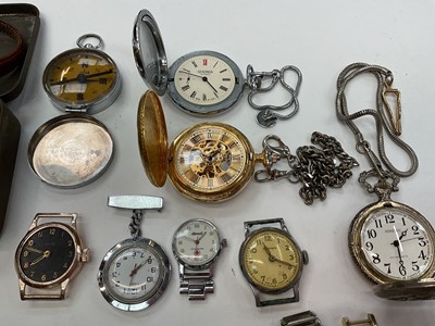 Lot 200 - Group of vintage and later watches and watch parts including Citizen Eco-Drive Chronograph, Seiko Automatic etc