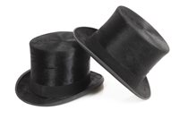 Lot 3170 - Two gentlemen's vintage top hats - Battersby &...