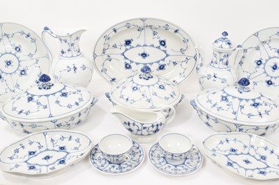 Lot 273 - Royal Copenhagen Blue Fluted Plain pattern dinner and tea service