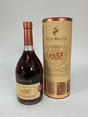 Lot 25 - One bottle, Remy Martin 1738 Fine Champagne Cognac, 40%, 70cl., in card tube