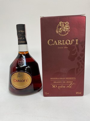 Lot 27 - One bottle, Carlos I, Solera Gran Reserva Brandy de Jerez XO, 38%, 1 litre, boxed
