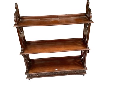 Lot 1322 - Chippendale style hanging wall shelf