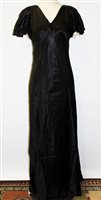 Lot 3174 - Ladies' 1930s black and cream silk evening...