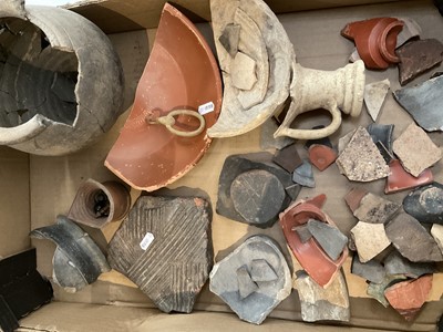 Lot 153 - Collection of Roman and mediaeval pottery, predominantly fragmentary