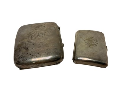 Lot 449 - Unusual late Victorian silver combined spirit flask and cigarette case of shaped form