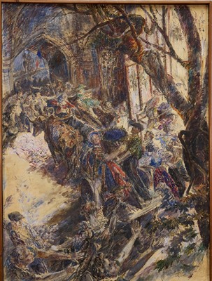 Lot 1292 - *Claude Bendall (1891-1970) oil on board - 'La Vendange', signed and titled verso, 106cm x 79cm, framed