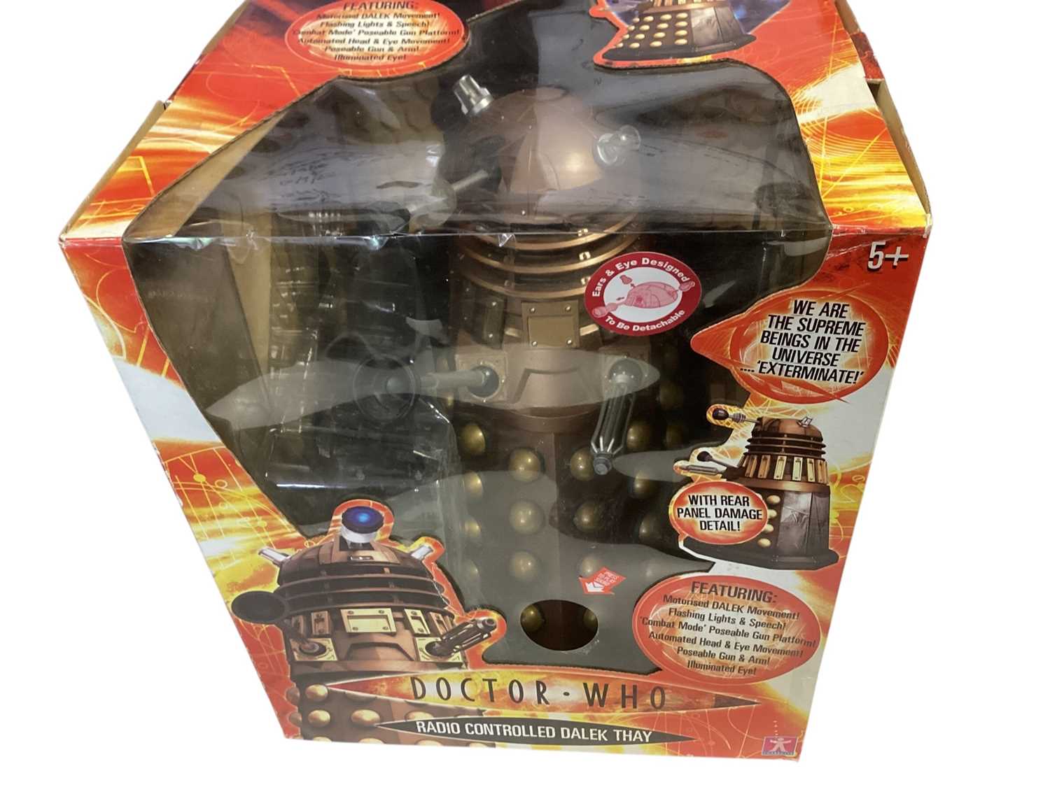 Lot 1948 - BBC radio controlled large scale Dalek Thay, boxed and The Next Game radio controlled Stunt Car, plus Wallis & Gromit items and Harry Potter figure