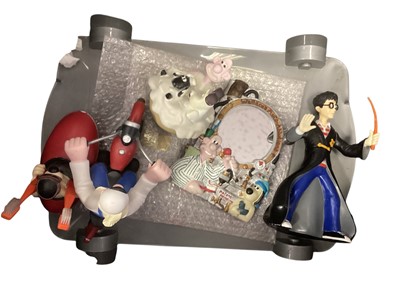 Lot 1948 - BBC radio controlled large scale Dalek Thay, boxed and The Next Game radio controlled Stunt Car, plus Wallis & Gromit items and Harry Potter figure