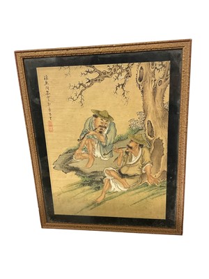 Lot 883 - Pair of Chinese watercolours
