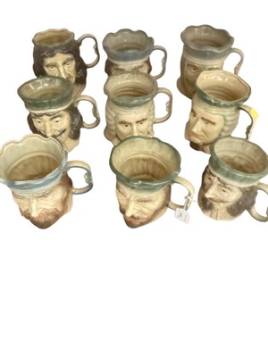 Lot 1045 - Nine Kingston Pottery character jugs