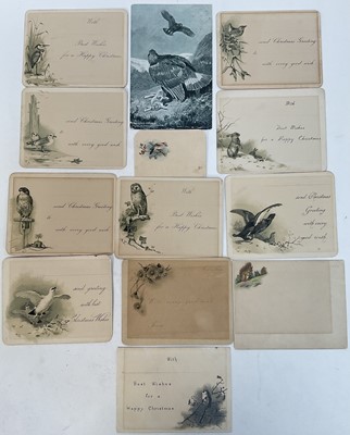 Lot 954 - Group of twelve early 20th century Archibald Thorburn designed printed Christmas cards decorated with birds and printed text, together with a Thorburn postcard (13)