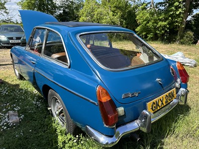 Lot 2150 - 1972 MGB GT, 1798cc, finished in blue with a Webasto roof, reg. no. GKX 25K.