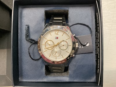 Lot 304 - Group of wristwatches to include a Gervil Scuderia chronograph, as new in box, Tommy Hilfiger stainless steel wristwatch, automatic Lord timepieces