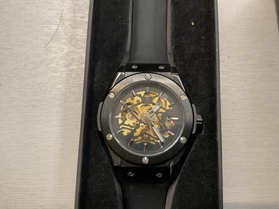 Lot 304 - Group of wristwatches to include a Gervil Scuderia chronograph, as new in box, Tommy Hilfiger stainless steel wristwatch, automatic Lord timepieces