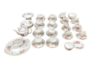 Lot 974 - Royal Crown Derby tea and coffee service in the Derby Posies pattern - 41 pieces