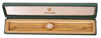 Lot 781 - 1950s Rolex Precision 9ct gold ladies' wristwatch, in Rolex box