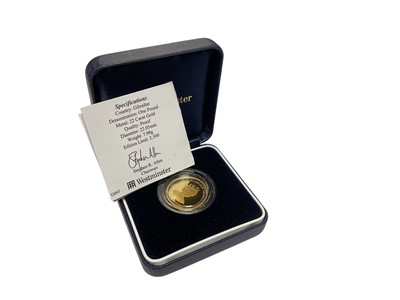 Lot 511 - Gibraltar - Gold proof Sovereign commemorating Elizabeth II 80th Birthday (N.B. Cased with Certificate of Authenticity) (1 coin)