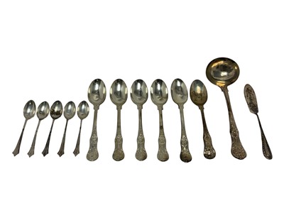Lot 461 - Selection of miscellaneous Kings/Queens pattern flatware