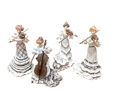 Lot 979 - Set of four Royal Doulton limited edition figures The Edwardian String Quartet - First Violin HH3704, Second Violin HN3705, Viola HN3706 and Cello HN3707, all with certificates