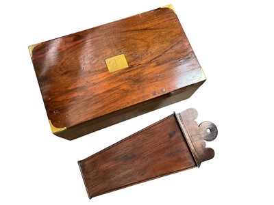 Lot 137 - 19th century candle box and a Victorian writing slope