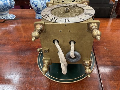 Lot 592 - Rare late 17th century lantern clock by Richard Griffin, dated 1696....