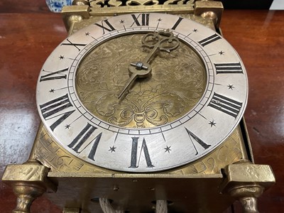 Lot 592 - Rare late 17th century lantern clock by Richard Griffin, dated 1696....