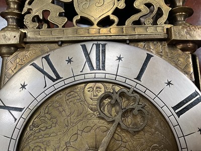 Lot 592 - Rare late 17th century lantern clock by Richard Griffin, dated 1696....