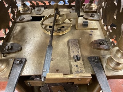 Lot 592 - Rare late 17th century lantern clock by Richard Griffin, dated 1696....