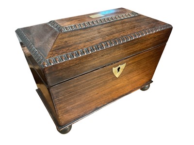 Lot 145 - William IV mahogany tea caddy