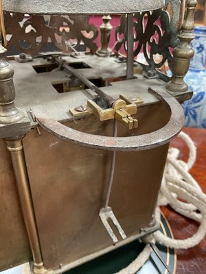 Lot 591 - Early 18th century lantern clock by Damant, Colchester.