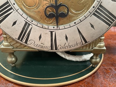 Lot 591 - Early 18th century lantern clock by Damant, Colchester.