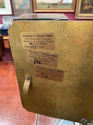 Lot 591 - Early 18th century lantern clock by Damant, Colchester.