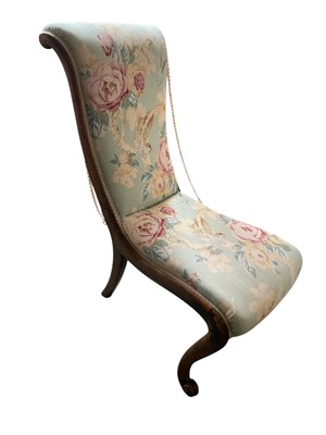 Lot 1417 - Regency rosewood slipper chair