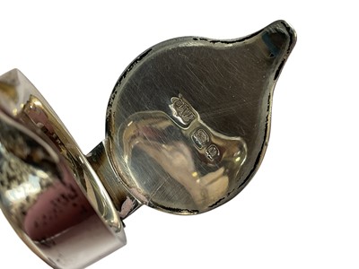 Lot 83 - Edwardian Mappin & Webb silver mounted glass whisky noggin (Birmingham 1910), 11cm high