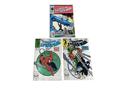 Lot 2836 - Marvel Comics the Amazing Spider-Man #298 (1988), First cameo appearance of venom. Together with issue #301 - iconic cover art by Todd McFarlane and issue #306.
