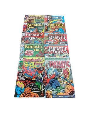 Lot 2837 - Marvel Comics Fantastic Four #59 (1967), story titled 'Doomsday'. Together with issues #105, #106, #107, #110 - first cover appearance of Agatha Harkness, #111, #115, #128, #140 and #150.