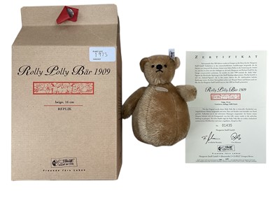Lot 1973 - Steiff Roly Poly bears Santa 037894, Rolly Polly 406652 and 402173 all boxed with certificates.