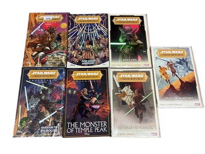 Lot 2858 - Quantity of Star Wars graphic novels to include Star Wars The High Republic adventures, Star Wars The High Republic, The Mandalorian season 1 and 2 and others