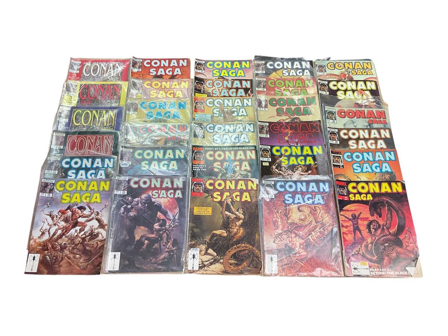 Lot 2855 - Savage Sword of Conan the Barbarian (Curtis), monthly magazine. Incomplete run from issue #124 - #203, also to include issue #8 and #19. Together with a quantity of Con...
