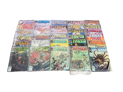 Lot 2855 - Savage Sword of Conan the Barbarian (Curtis), monthly magazine. Incomplete run from issue #124 - #203, also to include issue #8 and #19. Together with a quantity of Con...