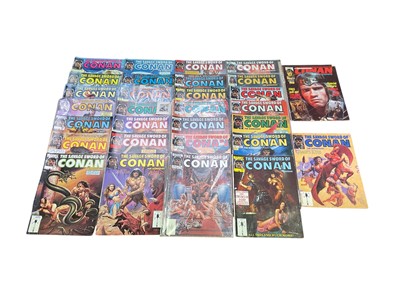 Lot 2855 - Savage Sword of Conan the Barbarian (Curtis), monthly magazine. Incomplete run from issue #124 - #203, also to include issue #8 and #19. Together with a quantity of Con...