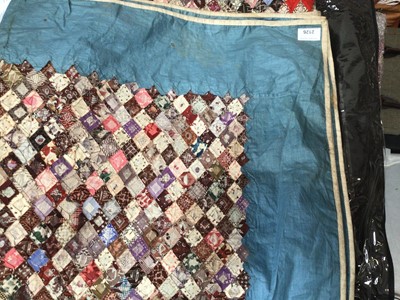 Lot 2126 - Antique Patchwork quilt made up from very small patches mainly printed cotton.
