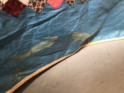Lot 2126 - Antique Patchwork quilt made up from very small patches mainly printed cotton.