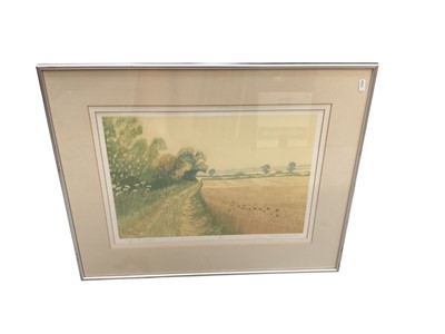 Lot 993 - Michael Carlo, three signed limited edition screen prints, chickens and rural landscapes, in glazed frames