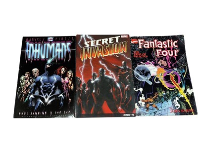Lot 2860 - Marvel graphic novels, to include Supreme Power volume #2, Eternals and Marvel masterworks the Fantastic Four volume #7. Also to include Age of Ultron, Secret Invasion and other paperbacks. (9)<...
