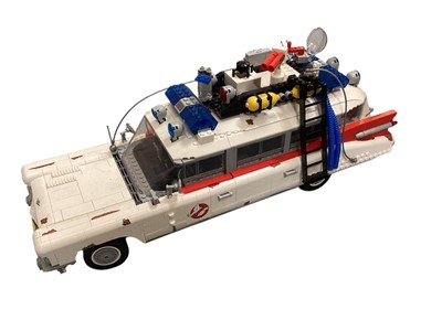 Lot 1992 - Lego Ghostbusters ECTO-1, Batmobile and Back to the Future DeLoren, all constructed (3)