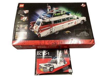 Lot 1992 - Lego Ghostbusters ECTO-1, Batmobile and Back to the Future DeLoren, all constructed (3)