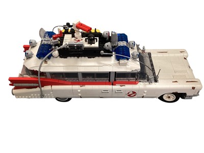 Lot 1992 - Lego Ghostbusters ECTO-1, Batmobile and Back to the Future DeLoren, all constructed (3)