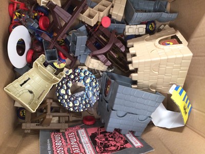 Lot 1996 - Original boxed Crash Dummies vehicles and figures including Junkyard Centre, Race Cart and Dirt Digger Bob Crash. Boxed Playmobil Coast 3599, Racing car 3147 and Windsufer 3584 with figures. Pl...